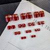 24 Pcs Wine Red Press on Toenails for Women Summer Short Toe False Nails Full Cover Toe nail Press on Fashion Nails Shiny Fake toenails Acrylic Nails Diamond Design Glossy Gold Lines Stick on Toenails view 3