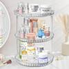 3 Tier Diamond Lazy Susan Bathroom Organizer Countertop, Clear 360 Rotating Cosmetic Makeup Organizer for Vanity, Skincare Organizers Perfume Organizer for Counter - Organization and Storage -9.25INCH view 1
