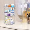 3 Tier Diamond Lazy Susan Bathroom Organizer Countertop, Clear 360 Rotating Cosmetic Makeup Organizer for Vanity, Skincare Organizers Perfume Organizer for Counter - Organization and Storage -9.25INCH view 3