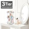 3 Tier Diamond Lazy Susan Bathroom Organizer Countertop, Clear 360 Rotating Cosmetic Makeup Organizer for Vanity, Skincare Organizers Perfume Organizer for Counter - Organization and Storage -9.25INCH view 4