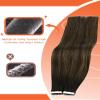 Sunny Hair Tape in Hair Extensions Real Human Hair Invisible Remy Hair Extensions Tape ins for Women Darkest Brown Ombre Medium Brown Balayage 20 inch 25G view 4