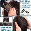 JGS1996 Hair Toppers for Women Real Human Hair Topper with Bangs 100% Remy Human Hair Wigs Clips in Hair Pieces for Thinning Hair/Hair Loss 12 Inch #02 view 2