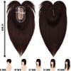 JGS1996 Hair Toppers for Women Real Human Hair Topper with Bangs 100% Remy Human Hair Wigs Clips in Hair Pieces for Thinning Hair/Hair Loss 12 Inch #02 view 3