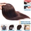 JGS1996 Hair Toppers for Women Real Human Hair Topper with Bangs 100% Remy Human Hair Wigs Clips in Hair Pieces for Thinning Hair/Hair Loss 12 Inch #02 view 4