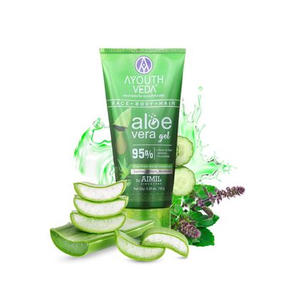 Generic PUB Aloe Vera Gel | Multi Purpose Gel For Face, Body & Hair | Non-Greasy Hydrating formula With Neem, Tulsi & Cucumber Essence | Calms Sunburn & Promotes Even Skin Tone (Pack Of 1-150g)