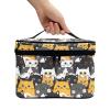JoyLamoria Cute Cat Print Makeup Bag Pouch Cosmetic Bag Toiletry Bag Desk Cosmetics Pouch Storage Decor view 3