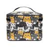 JoyLamoria Cute Cat Print Makeup Bag Pouch Cosmetic Bag Toiletry Bag Desk Cosmetics Pouch Storage Decor view 4