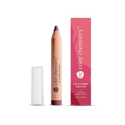 NinthAvenue Basics PUB Lip and Cheek Crayon Lychee LC15, 2.49 g | Vegan, Ultra-matte, Non-drying, Pigmented & Long-stay | Mulit-use Lip Crayon
