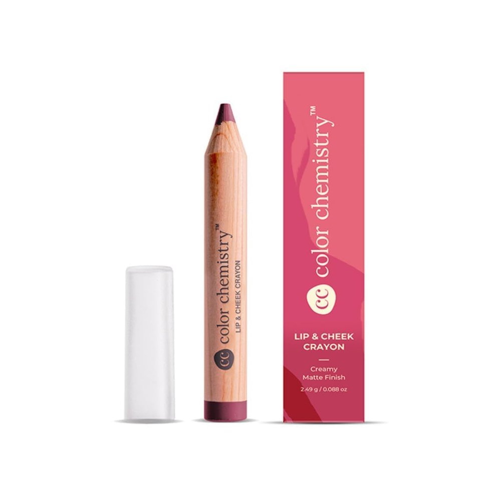 NinthAvenue Basics PUB Lip and Cheek Crayon Lychee LC15, 2.49 g | Vegan, Ultra-matte, Non-drying, Pigmented & Long-stay | Mulit-use Lip Crayon