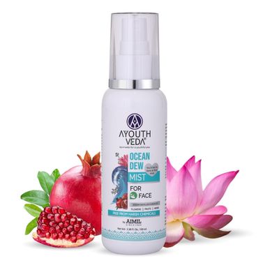 Generic Pub Ocean Dew Mist | Flowers, Fruits & Herbes Distillates Mist | Instant Hydrates & Refreshes The Skin | Work As Makeup Setter | Free from Chemical (Pack of 1-100ml)