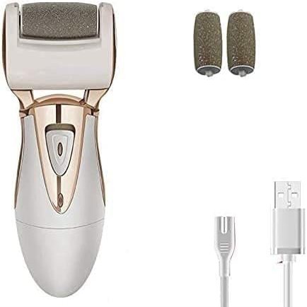 aiqiua Electric Callus Remover for Feet - Electric Foot File, Pedicure Tools with 2 Roller Heads, Best for Hard Cracked Dry Dead Skin,One Key Operation, Durable and Convenient
