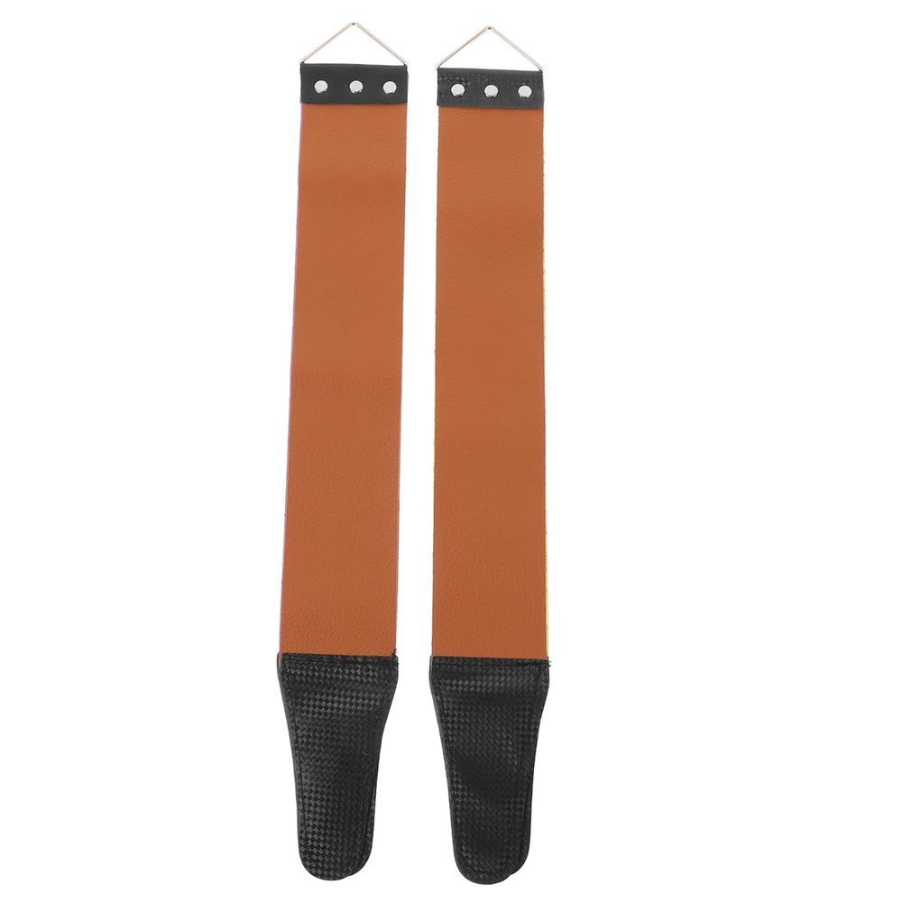 FOMIYES Razor Strop 2pcs Sharpening Straps Double-sided Razor Strop Manual for Home Barber Random