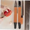 FOMIYES Razor Strop 2pcs Sharpening Straps Double-sided Razor Strop Manual for Home Barber Random view 2