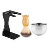 1set Men's Grooming Shaving Kit Shaving Brush Bowl and Stand Smooth Shave Experience and Material for Him view 1
