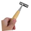FOMIYES 4pcs Stainless Steel Blade Bamboo Handle Razor Men Beard Trimmer Hair Clipper view 3