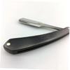 FOMIYES Black Wooden Handle Manual for Men Chic Folding Straight Metal Shaving Tool for Barbers and Salons for Beard Sideburns and Hair Shaping view 4