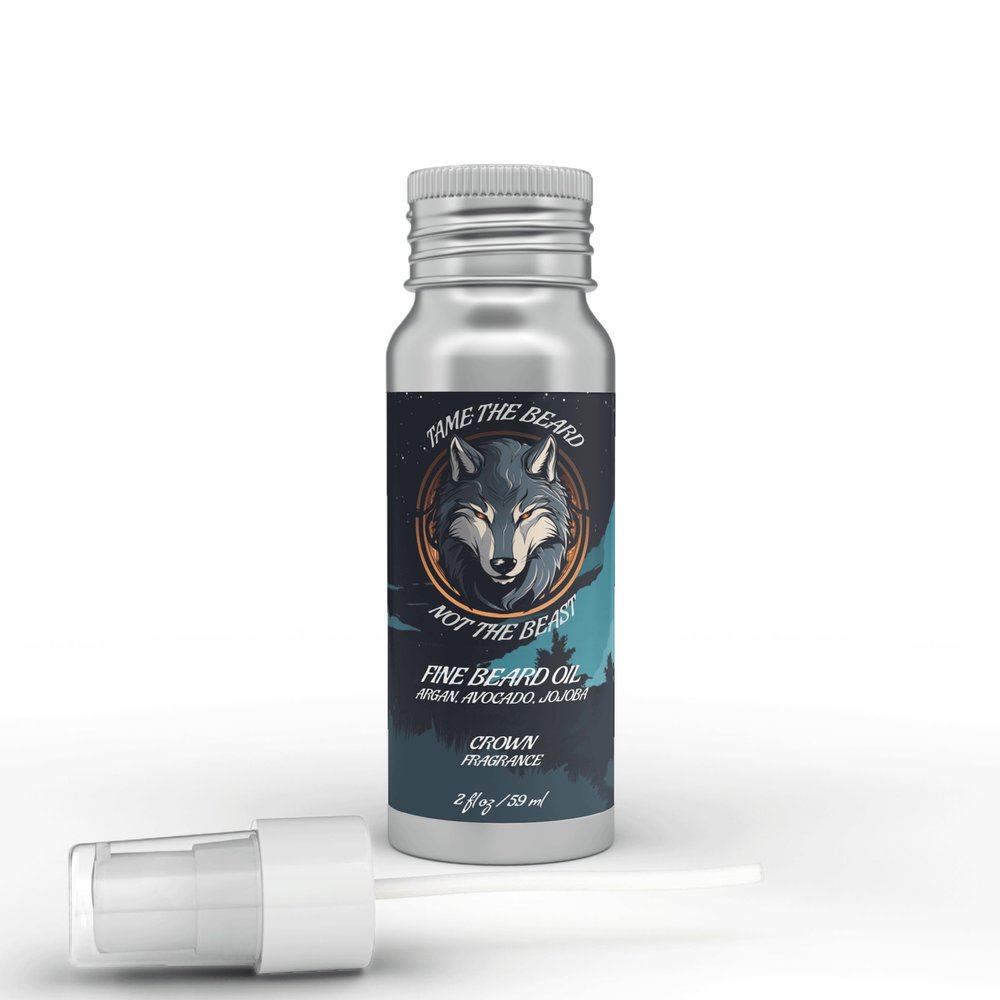 Beards And Stuff Crown Fine Beard Oil - Beard Moisturizer for Men W/Argan, Jojoba Oil, & Avocado Oil for Beard Growth - Beard Conditioner That Helps Prevent Beard Itch & Split Ends - 2 FL Oz