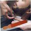 SKISUNO Cow Hide Double-layer Leather Sharpening Strop for Straight Razors Barber Polishing Strap Hangable Buckle for Professional and Home Use view 2