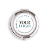 WEDDINGSTAR Personalized Compact Mirror with Engraved Back for Corporate Gift Silver - Your Company Logo view 1