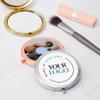 WEDDINGSTAR Personalized Compact Mirror with Engraved Back for Corporate Gift Silver - Your Company Logo view 2