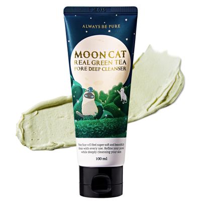 ALWAYS BE PURE Real Green Tea Pore Deep Cleanser 100ml (3.38oz) - Soothing Clay Pack to Foam Face Wash -Blackhead Remover, Deep Pore Purifying Cleanser for Dry Skin, Gentle Korean Skincare
