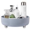 Anyoifax Makeup Perfume Organizer Tray 360 Degree Rotating Lazy Susan Skincare Lotion Organizer Spinning Cosmetics Storage for Dresser, Vanity, Bathroom Countertop, Small Grey view 1