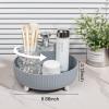 Anyoifax Makeup Perfume Organizer Tray 360 Degree Rotating Lazy Susan Skincare Lotion Organizer Spinning Cosmetics Storage for Dresser, Vanity, Bathroom Countertop, Small Grey view 2