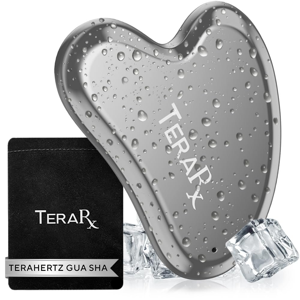 TeraRX Terahertz Gua Sha for Enhanced Lymphatic Drainage, Reduced Puffiness, and Relieved Facial Tension 100% Authentic Terahertz Stone Gua Sha Facial Tools