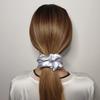12 Pcs Satin Silk Scrunchies, Soft Hair Ties & Bands, Hair Bow Ropes, Elastic Ponytail Holders & Bracelets Hair Accessories for Women and Girls (4.5 Inch, Light Gray) view 2