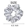 12 Pcs Satin Silk Scrunchies, Soft Hair Ties & Bands, Hair Bow Ropes, Elastic Ponytail Holders & Bracelets Hair Accessories for Women and Girls (4.5 Inch, Light Gray) view 3