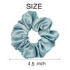 12 Pcs Satin Silk Scrunchies, Soft Hair Ties, Fashion Hair Bands, Bows, Ropes, Elastic Bracelets & Ponytail Holders for Women and Girls (4.5 Inch, Blue Gray) view 3