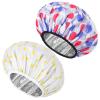 2 Pcs Deep Conditioning Cap, Double Layer Heat Cap Steam Cap Processing Caps Shower Cap for Natural Hair Deep Conditioning view 3