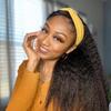 G&T Yaki Straight Headband Wigs for Black Women - Synthetic Long Kinky Straight Hair Wigs With Hair Band Attached Half Wig - 26 inch Full Machine Made None Lace Front Wig view 1