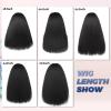 G&T Yaki Straight Headband Wigs for Black Women - Synthetic Long Kinky Straight Hair Wigs With Hair Band Attached Half Wig - 26 inch Full Machine Made None Lace Front Wig view 4