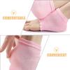 Baluue 2pairs Moisturizing Gel Elbow Sleeves Toeless Heel Socks of Foot Care for Women Soft Durable Design Built Gel for Comfort for Dry and Daily Use view 3