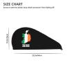 NinthAvenue Basics Microfiber Hair Towel Wrap for Women, Irish Map Flag Quick Dry Towel Hair Drying Towel Long Hair Absorbent Hair Towels-128, Black view 3