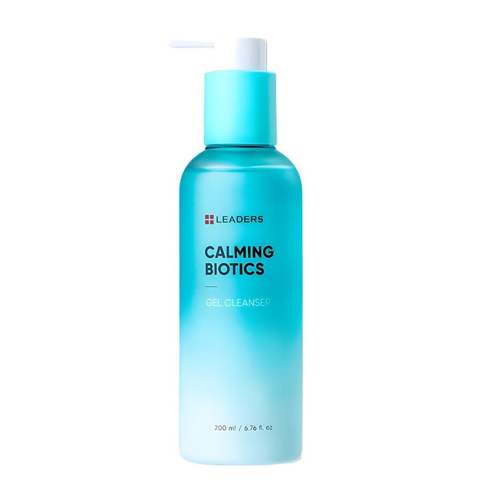 LEADERS Cosmetics Calming Biotics Gel Cleanser - 200ml, 6.76 fl oz Gentle, Hydrating Face Wash for Sensitive Skin, Sulfate-Free, Balances Skin Microbiome