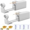 SLVIEKAE Ear Piercing Kit, 2-Pcs No Pain Easy Use at Home Ear Piercing Gun Kit Tool with Earrings Stud (Gold+White) view 1
