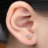 SLVIEKAE Ear Piercing Kit, 2-Pcs No Pain Easy Use at Home Ear Piercing Gun Kit Tool with Earrings Stud (Gold+White) view 2