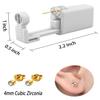 SLVIEKAE Ear Piercing Kit, 2-Pcs No Pain Easy Use at Home Ear Piercing Gun Kit Tool with Earrings Stud (Gold+White) view 4