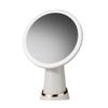 1800 mah Capacity Rechargeable Lighting Makeup Mirror 8 inch (About 19 cm) Bathroom Mirror with 3-Color Light, LED Light with 180 Rotation (Pearl White) view 1