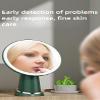 1800 mah Capacity Rechargeable Lighting Makeup Mirror 8 inch (About 19 cm) Bathroom Mirror with 3-Color Light, LED Light with 180 Rotation (Pearl White) view 3