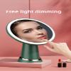 1800 mah Capacity Rechargeable Lighting Makeup Mirror 8 inch (About 19 cm) Bathroom Mirror with 3-Color Light, LED Light with 180 Rotation (Pearl White) view 4