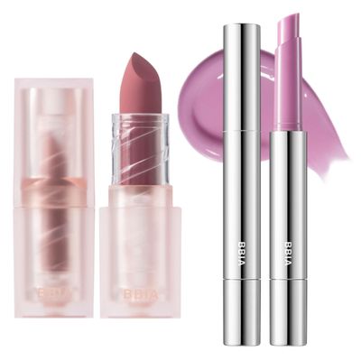 BBIA Last Powder Lipstick (08 EARL GREY) + Over Glaze Stick (02 CANDY GLAZE) BUNDLE SET