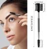 3 PCS Eyelash Shaper Eyelash Comb Separator Double Head Eyebrow Brush Black 3 Head Eyebrow Makeup Tool Different Spoolie Brushes to Separating Lashes Eliminating Mascara Clumps Grooming Brows view 2