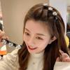 FOTN Satin Fabric Hair Bands, Sparkling Crystal Stone Braided Hair Clips, Double Bangs Hair Clips Braided Hair, Rhinestone Hairpin Duckbill Hair Clips for Women Girls (Color : C Style, Size : 8PCS) view 3