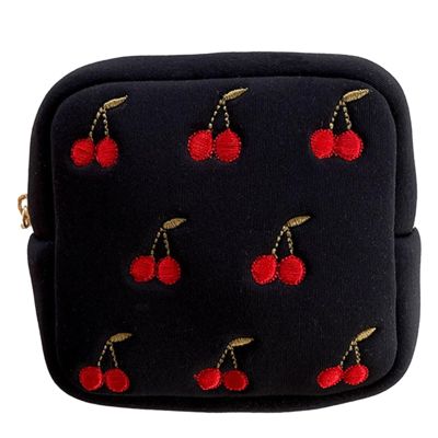 Muloo Waterproof Cherry Makeup Pouch Fashion Fall Cosmetic Cases Women Makeup Organizer Toiletry Bag Travel Cosmetics Bags
