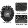 Afro Hair Units for Black Men Hair System African American Men Full Poly Injection Afro Mens Toupee Brazilian Human Hair Piece Thin Skin Man Weave Afro Toupee for Men 8X10 8MM Afro Wave #1B Off Black view 3