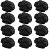 12 Pieces Satin Bonnet Hat For Women Sleeping Shower Caps Curly Hair Silky Bonnet Hair Wrap (Black) view 1