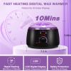 Waxing Kit -Digital Wax Warmer Machine for Hair Removal with 4 Packs of Hard Wax Beads & Silicone Pot for Full Body, Legs, Face, Eyebrows, Bikini, Brazilian at Home Waxing Kit for Women Men view 3